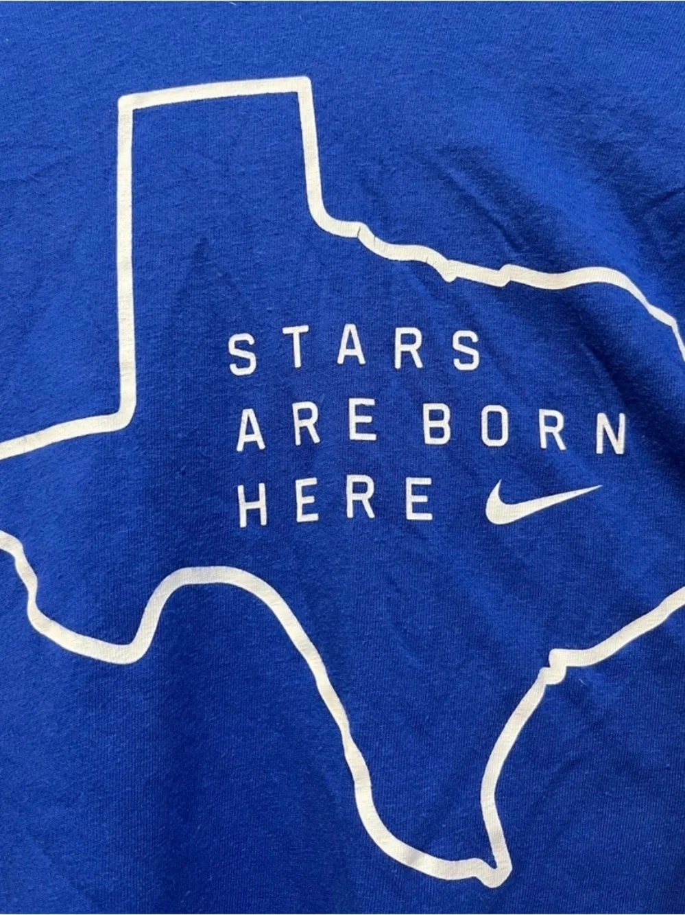 Nike Royal Blue Texas Outline Graphic Short Sleeve Tee
